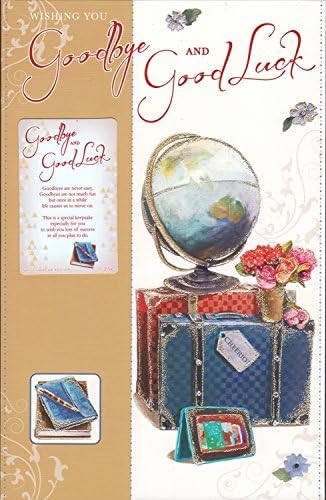 Goodbye &amp; Goodluck Card With Keepsake - 'Wishing You Goodbye And Good luck'