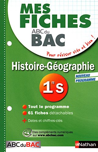 couverture de : Mes fiches ABC du BAC : Histoire-géographie 1re S couverture de : Mes fiches ABC du BAC : Histoire-géographie 1re S