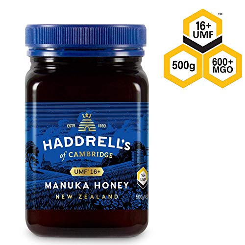 Haddrells of Cambridge Miel de Manuka | UMF16+/MGO 572+ | Miel de manuka premium de Nueva Zelanda | 500g 