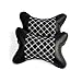 PU Leather Car Auto Seat Head Neck Rest Cushion Headrest Pillow Pad 1pcs (White Line)