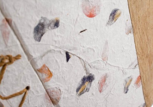 Petal Notizbuch Handgefertigt Bougainvillea Extra Large, blanko Pages (35cm x 28cm x 2cm) - 4