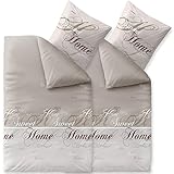 4 tlg Biber Winter Bettwäsche 135x200 warm, Baumwolle...