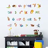 Decowall DM-1503A Tier-Alphabet Wandsticker Wandaufkleber Wandtattoo Kinderzimmer