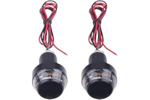 DOWRAP Motorcycle Handle Indicator for 22 mm Handlebar Amber LED for Motorcycle Yellow Flashing Handle Grip Bar Indicator Marker Lamp