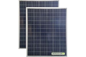 ENERGIASOLARE100 RISPARMIARE SENZA INQUINARE Set 2 Pannelli Solari Fotovoltaici 200W 12V Policristallino Pmax 400W Baita Barca