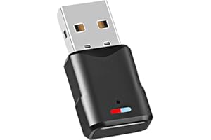 SUUOSL USB Bluetooth 5.3 Adapter for PC PS5 PS4, Plug & Play Bluetooth Dongle, Low Latency Audio, 20 M Wireless Transmitter Dongle, Without Digital Screen Touch Display Panel Compatible with Windows 7/8/10