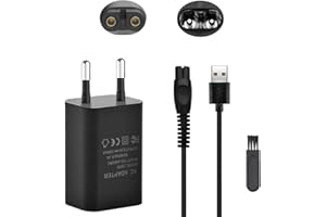 Azlanway 5V Caricatore Rasoio per Philips OneBlade QP2824 QP2734 QP2724 QP4631 S5898 S7887 MG9550 MG9530 MG5950 Alimentatore Elettrico USB Cavo Portatile Compatibile con Rasoio Trimmer Uomo