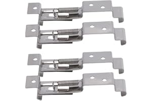 BYHLYH 4 Pcs Stainless Steel Car License Plate Frame Holder Trailer Number Plate Clips Spring Bracket Truck Car Trailer Loaded Bracket