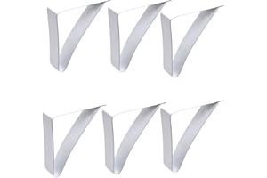 Elicola Picnic Tablecloth Clips, 6PCS Large Stainless Steel Outdoor Table Cloth Holder Table Cover Clips Clamps white