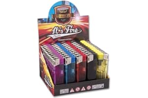 Tobaliq Elektronische Einweg Feuerzeuge mit elektronischer Piezo Zündung, Kunststoff, Modern, 50 Stück