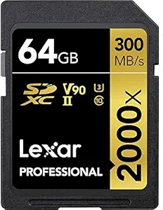 Lexar 2000x 64GB SDXC UHS-II/U3 (Up to 300MB/s Read) w/USB 3.0 Reader/Image Rescue 5 Software LSD64GCRBNA2000R