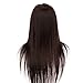 Anself Professional 27" Dummy Head Hairdressing Training Head Model Clamp Dark Brown Hair