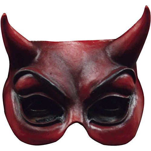 Générique mahal617 – Demi Maske Teufel rot Latex Erwachsene – Einheitsgröße