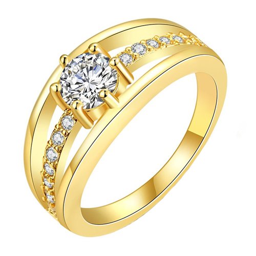 YELLOW CHIMES Single Stone Sparkling Layer 18K Gold Plated Cubic Zircon Designer Ring for Women RS.239 (92.00% Off) - Amazon YELLOW CHIMES Single Stone Sparkling Layer 18K Gold Plated Cubic Zircon Designer Ring for Women RS.239 (92.00% Off) - Amazon