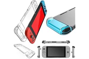HOUSON Case Cover protettiva per Nintendo Switch, trasparente, antiurto e anti-graffio, adatta per Nintendo Switch