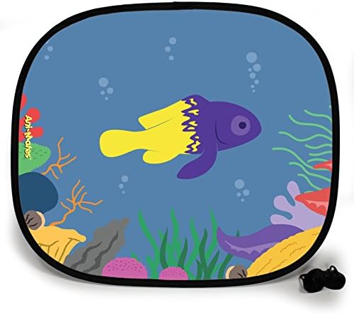 Under The SEA Fairy BASSLET Design Plain Car Sunshade x 1