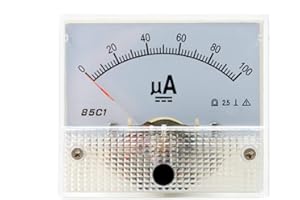 ZHOUMO DC 85C1 μA Ampèremètre analogique avec panneau de commande - Affichage des ampèremètres - Microampèremètre - 50μA - 100μA - 200μA - 300μA - 500μA - 100uA