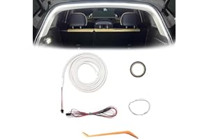 DSXVJHD Dynamic Flowing Car Trunk Light Strip, Flexible Universal Car Boot Led Strip Light, Automatic Sensing Interior Hood Dynamic Lights for Cars Suvs Trucks(White, Full Circle 4m/13.2ft)