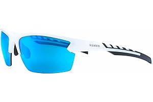 NAKED Optics Okulary sportowe RUSH dla mężczyzn i kobiet, sportowe okulary przeciwsłoneczne z lustrzanymi soczewkami, okulary przeciwsłoneczne do jazdy na rowerze, biegania, triatlonu, siatkówki