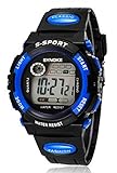 Kinderuhr Sport Wasserdichte Elektronische UhrJunge Kursteilnehmer-Uhr-blau