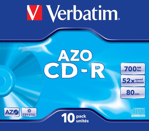 Verbatim CD-R SuperAZO Crystal Surface 700MB 52x CD-Rohlinge im Jewel Case 10er Pack - 4