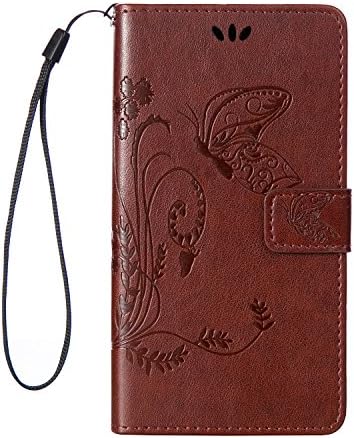 Samsung Galaxy Core Plus G350 PU Leather Flip Cover, Flat Design with Hand Strap Wallet Case for Samsung Galaxy Core Plus G350 Brown (4.3 inch)