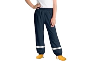 FILOWA Kids Waterproof Trousers Girls Lightweight Rain Trouser Boys Dirty Proof Mud Pants with Reflective Strip Overtrousers Breathable Rain Pant Outdoor School Cycling Rainwear for Toddler 1-10 Years
