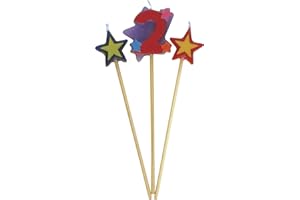 Unique Party 34042 - Number 2 Star Birthday Candles Set of 3