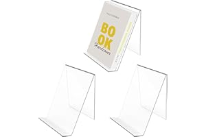 bssmmai Buchständer 3 STK Buchaufsteller Acryl Buchaufsteller Transparente Prospektständer Buchstütze Acrylaufsteller Warenträger Warenstütze für Bücher Bilderalben Bilderbücher Kunstwerken CD