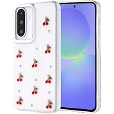 Coverzone Samsung Galaxy A56 ile uyumlu Kılıf Airbag K&ouml;şeli 2mm Kamera &Ccedil;ıkıntı Korumalı Simli Şeffaf Baskılı Z-Kutup Kapak Ki