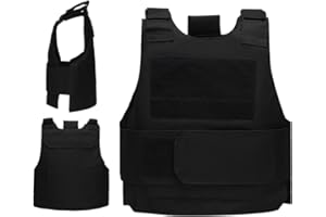 yotutun Schutzweste, Outdoor Weste Verstellbare Trainingsweste Feldspielweste Sicherheitsausrüstung Sicherheitswache Weste Schutz Vest für Jagd Wandern Safari Arbeiten