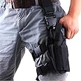 Gexgune Tactical Left Leg Holster with Magazine Pouch for Hunting, Airsoft, Military Games, Paintball, Training or Cosplay