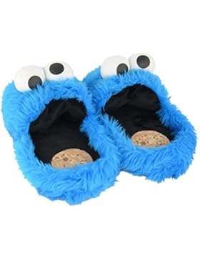 Krümmelmonster Hausschuhe Gr. 38-40 Plüschschuh Pantoffel Stofftier Plüschtier Sesamstraße Krümelmonster