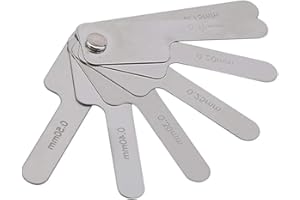 SQUAREZHENBO 1Pc Silver Dental Orthodontic Interproximal Enamel Reduction Stainless Steel Ipr Gauge Ruler 0.1-0.5 Mm, Metric and Imperial Measuring Tool, Personal Orthodontic Supplies, Health and Household Oral