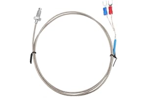 HILITAND M6 Thermocouple de type K Câble BSW Sonde de Mesure de Température de Filetage de Vis Type K Câble de Thermocouple 1-5M (1M)