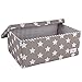 Minene Large Storage Box with Stars (Grey/ White)