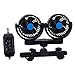 Produktbild Vococal 2 Geschwindigkeit Dual Heads Rear Seat Auto Air Fans 360 Grad Einstellbare 12 V Elektrische Auto Lüfter für Limousine Auto SUV