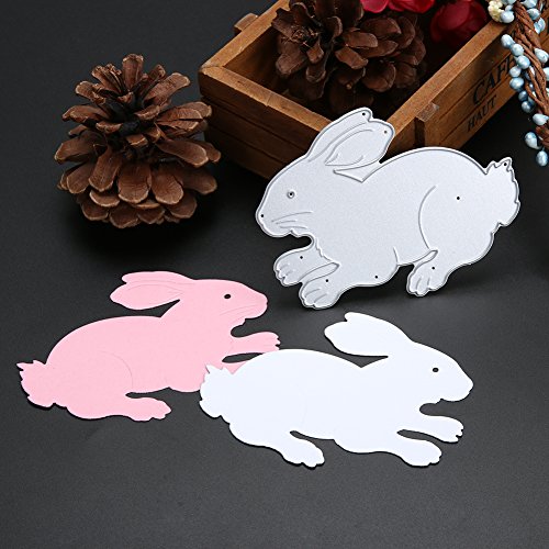 Amazingdeal365 Hase 1 Metall Form Schablonen Schneiden DIY Dekor Sammelalbum Karten Buchzeichen Lesezeichen als Geschenk für Freunde Geburtstag Kinder,Kindergarten Hobby Schule Handarbeit Unterricht usw. Ein tolles Geschenk! - 3