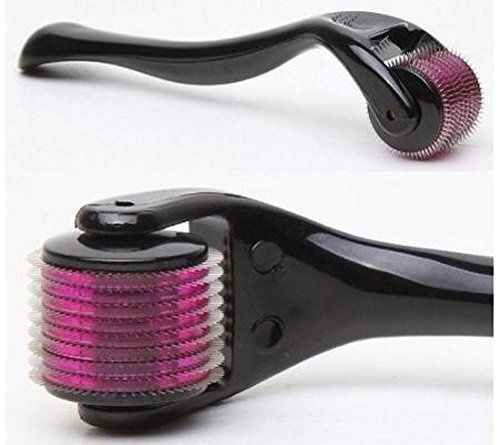 niceeshop(TM) Professionelle Haut Nano Micro Nadel Roller Narben Entfernen Zur Behandlung von Akne Pickel Falten Narbe (2mm, Roserot und Schwarz) - 4