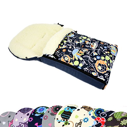 Babys-Dreams Saco de dormir para bebé, con diseño de lechuzas, hecho de lana de cordero $8 Talla:108 cm