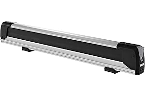 Thule SnowPack Extender, Un porte-skis aérodynamique et coulissant pour faciliter le chargement et le déchargement 732500 Aluminium L, Aluminum