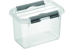 ‎HELIT helit sunware H6162202 - Aufbewahrungsbox „the q-line“, 0,8 Liter, mit Deckel, transparent, 1 Stück