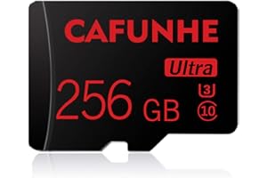 CAFUNHE Micro SD Karte 256 GB mit SD-Kartenadapter High Speed Speicherkarte 256 GB TF-Karte für Smartphones, Fahrrecorder, Tablets, Drohnen