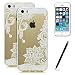 Produktbild iPhone SE Hülle, iPhone 5S Hülle, SpiritSun Transparent Handy Hülle für Apple iPhone SE / 5 / 5S Weich TPU Silikon Schutzhülle Niedlichen Muster Schale Tasche Ultradünnen Etui Anti-stoß Kratzfeste Case Cover mit Stylus Pen und Schutzfolie - Weiß Lotus Blume