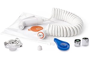 WATER POWERED Doccetta Bagnetto Bambini | Hello Bear | Doccetta Multiuso Ideale per la pulizia di bambini e neonati | Si collega a Rubinetto | a Casa e in Viaggio con Adattatore da Viaggio Addy | Prodotto Italiano