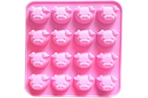 BESTONZON Silikon Ausstechformen Schwein Form für Fondant Eis Kuchen Pudding Schokolade Gelee Candy Seife (Rosa)