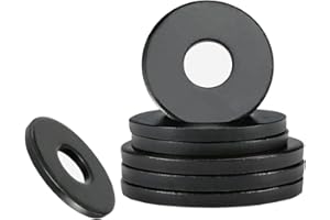 Qrity 20 Pezzi Rondelle Piatte, M3 Acciaio al Carbonio Rondella Metallo Distanziali, 3mm x 7mm Rondella di Tenuta Rotonda Distanziatore, Rondelle O Ring Nero, per La Riparazione e Costruzione