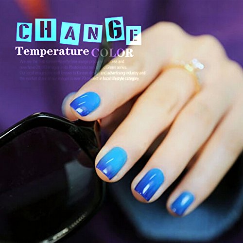 Gellen auflösbarer Gel Nagellack UV Thermo Farbwechsel sich ändert nach Temperatur 10ml #115 - 5