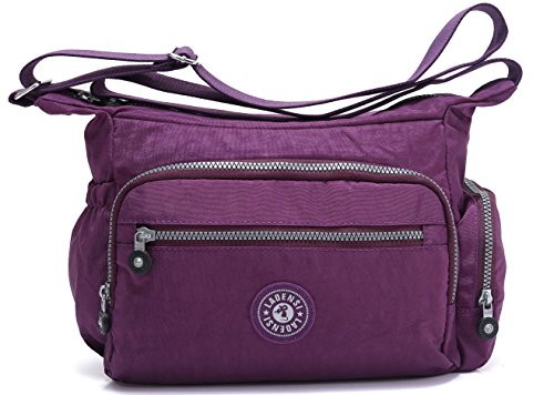 Nylon Crossbody Purse Multi Pocket Travel Shoulder Bag Unisex