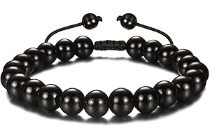 FAOMZQ Perlenarmband Herren Schwarzer Obsidian/Tigerauge/Blaues Tigerauge Obsidian Armband, Schmuck Jahrestag Weihnachten Valentinstag Geburtstag für Männer Ehemann Freund mit Geschenkbox